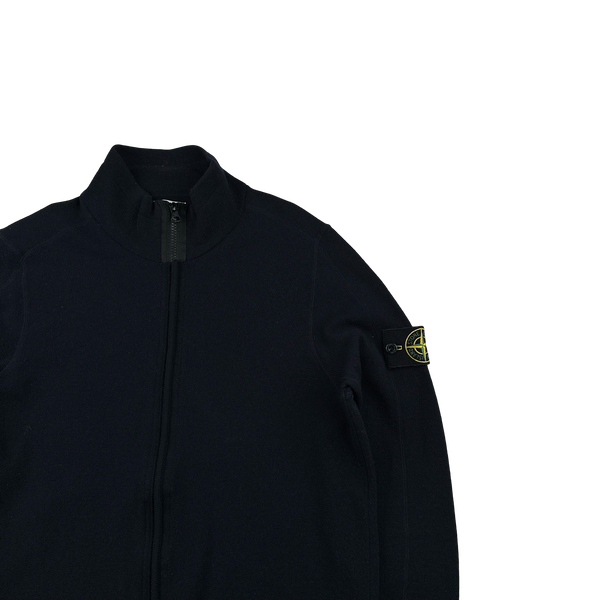 Stone Island 2016 Navy Wool Zipped Knitted Jumper - Small