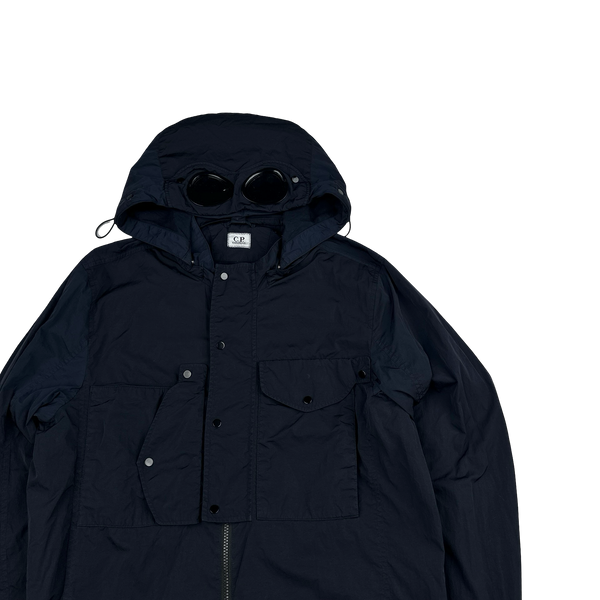 CP Company Navy Chrome Goggle Jacket - Medium