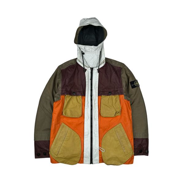 Stone Island 2019 Tela Placcata Bicolore Hooded Jacket - Small