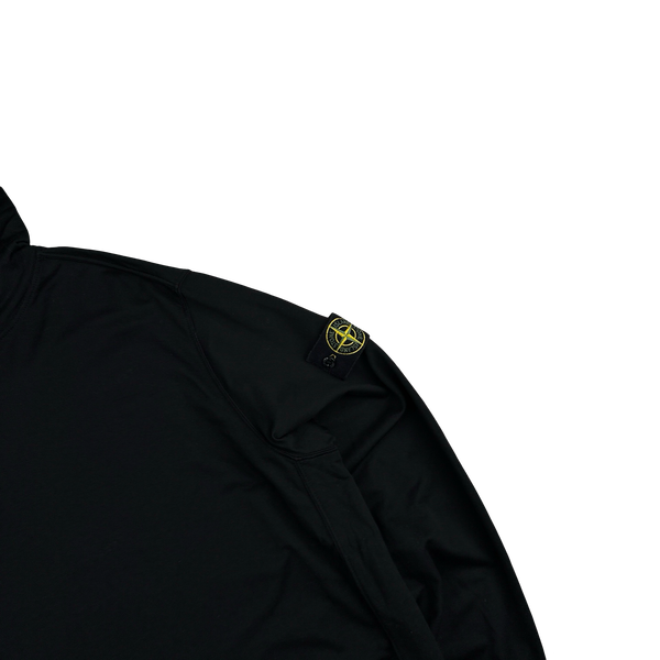 Stone Island 2022 Black Pullover Striped Hoodie - XL