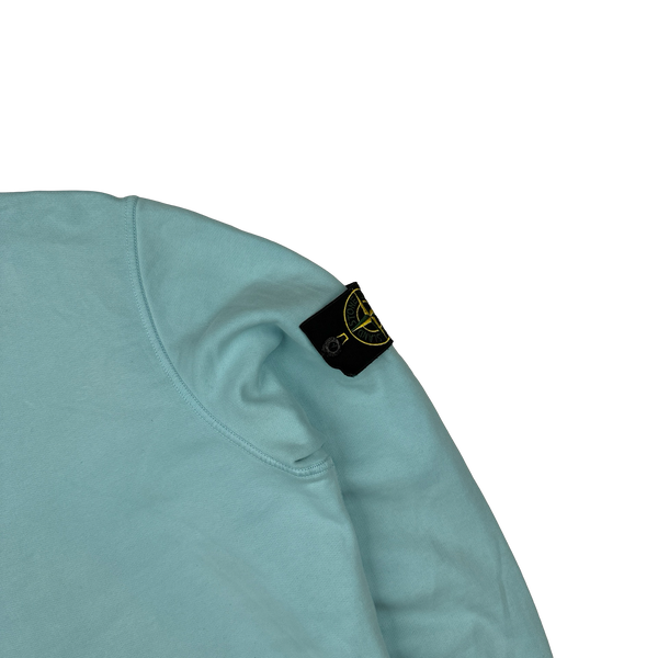 Stone Island 2021 Light Blue Cotton Crewneck - Small