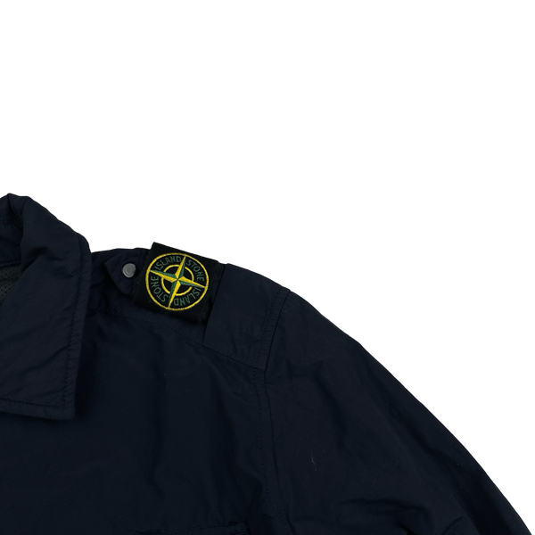 Stone Island 2020 Naslan Navy Double Chest Pocket Overshirt - Medium
