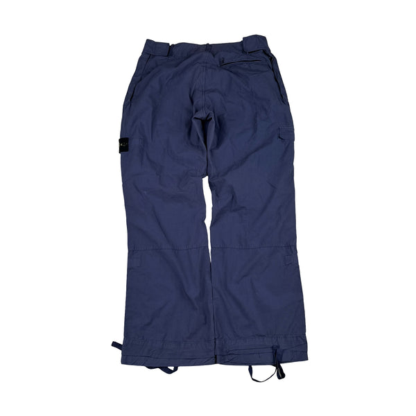 Stone Island Blue 2010 Cotton Cargo Trousers - Large