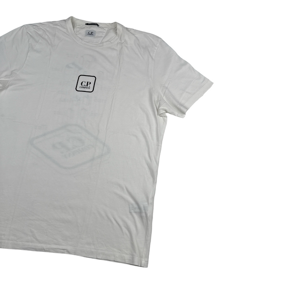 CP Company Graphic Spellout White T Shirt - XL