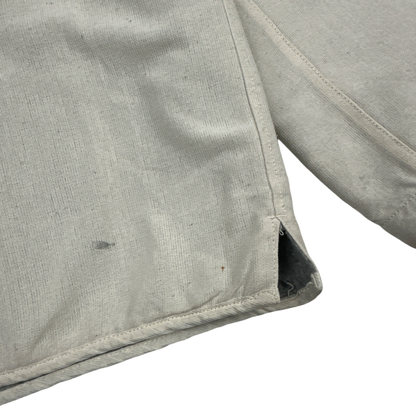 Stone Island 2003 Cream Heavyweight Lined Cotton Chore Jacket - XXL