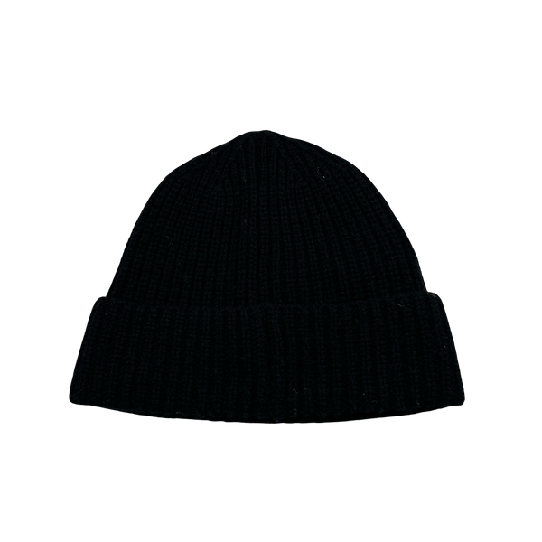 Stone Island 2023 Black Lana Wool Beanie Hat