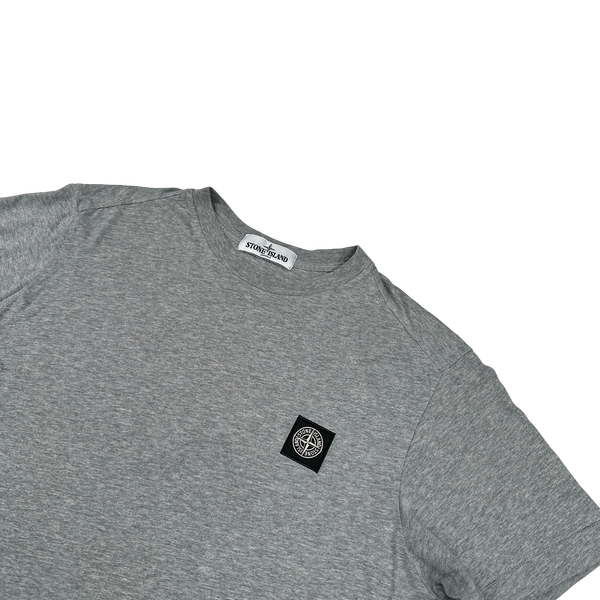 Stone Island 2013 Grey Cotton Spellout Patch T Shirt - Large