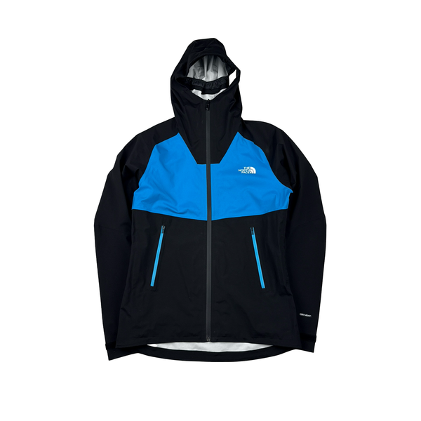 North Face Blue & Black Colour Block Dryvent Waterproof Hooded Jacket - Medium