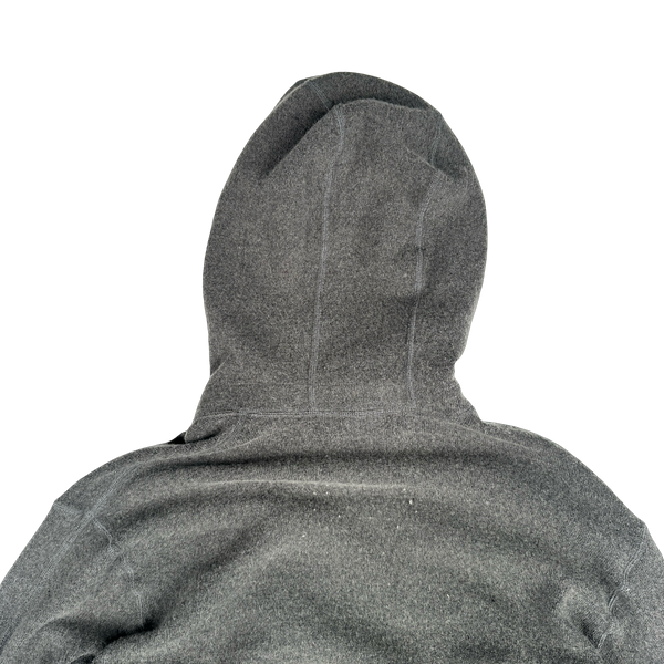 Stone Island 2004Grey Fleeced Zip Up Hoodie - Medium
