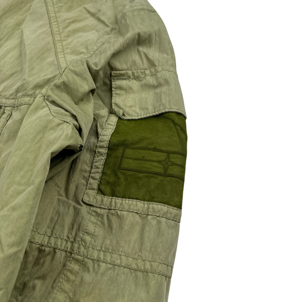 Stone Island 2009 Denims Green Cotton Mesh Pocket Emblem Lightweight Jacket - Medium