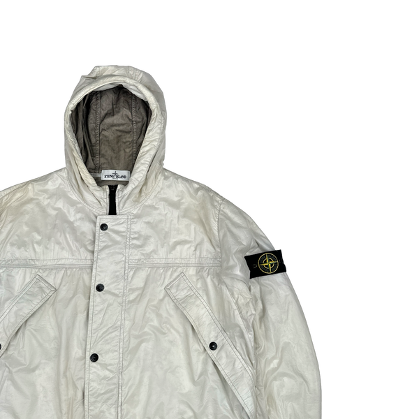 Stone Island 2013 White Micro Rip Stop 7 Den Tyveck Shield Jacket - XXL
