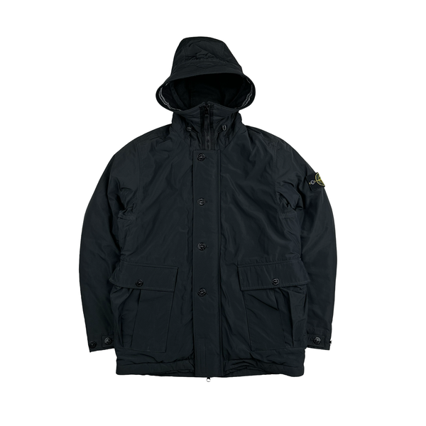 Stone Island 2019 Black Micro Reps Primaloft Parka Jacket - Medium