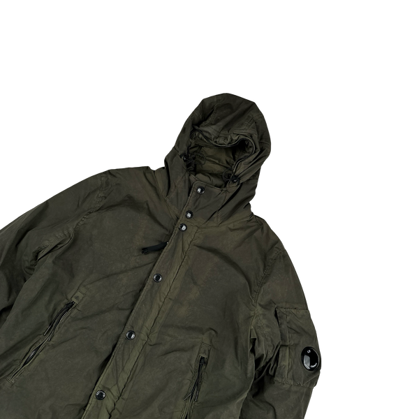 CP Company Khaki Re-Colour Nycra Quilted Jacket - Small