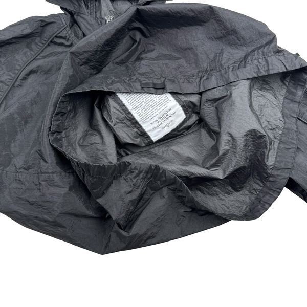 Stone Island 2022 Dark Grey Packable Nylon Metal Econyl Quarter Zip - Large