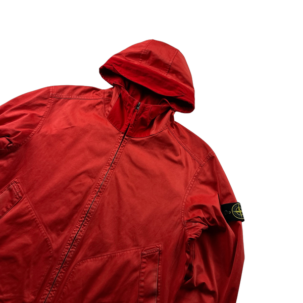 Stone Island Red David Jersey TC Hooded Jacket - XL