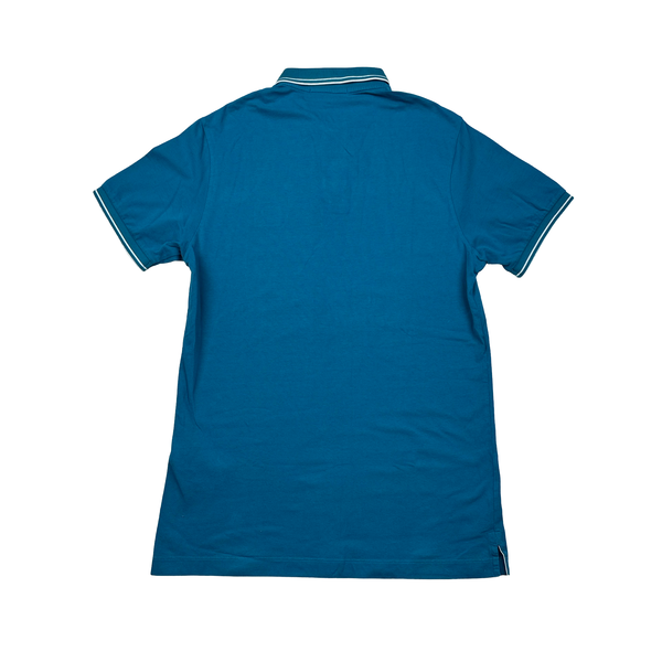 Stone Island 2018 Blue White Piped Polo Shirt - Large