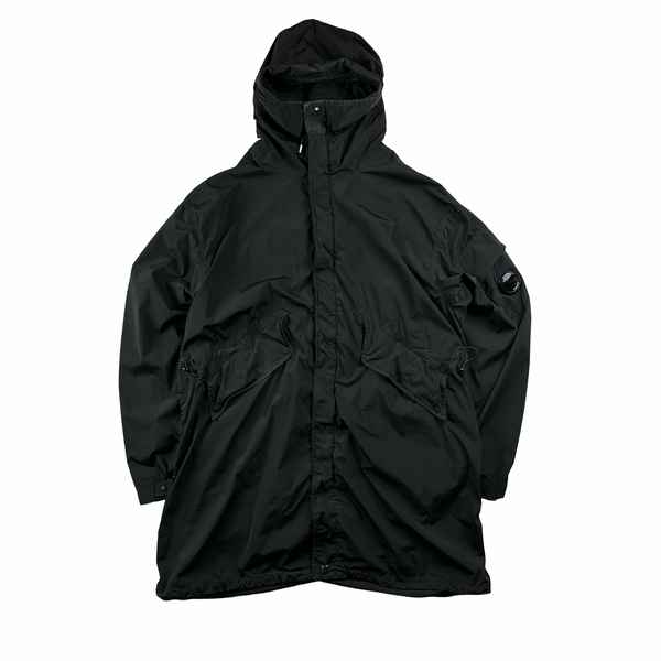 CP Company Black Nycra Fishtail Parka Jacket - XL