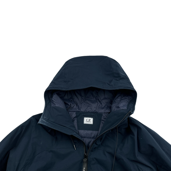 CP Company Navy Pro Tek Hooded Jacket - Large