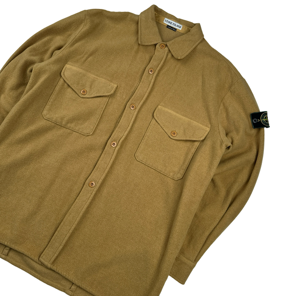 Stone Island 1997 Saddle Brown Vintage Wool Overshirt - XL