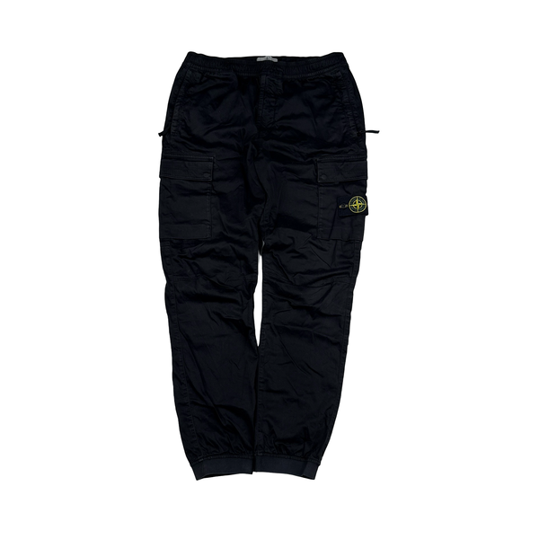 Stone Island 2024 Black RE-T Fit Cargos - 34"