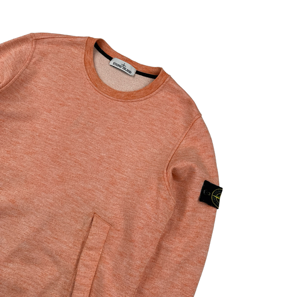 Stone Island Peach Marl Crewneck Sweatshirt - Small