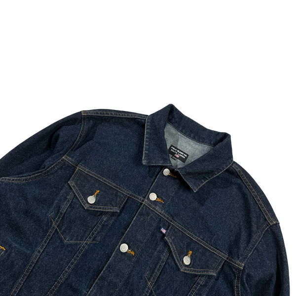 Ralph Lauren Polo Jeans Heavyweight Dark Wash Denim Jacket - Large