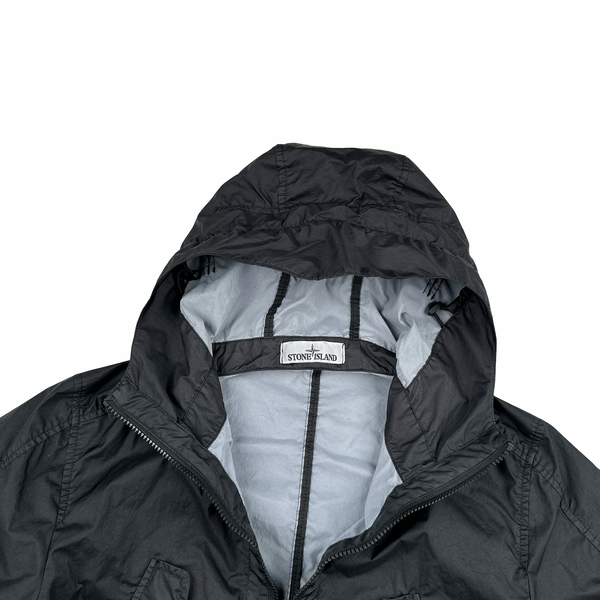 Stone Island Black Membrana 3L TC Hooded Jacket - Small