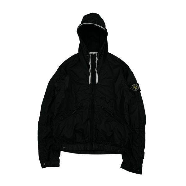Stone Island 2011 Black Membrana TC Hooded Rain Jacket - Medium