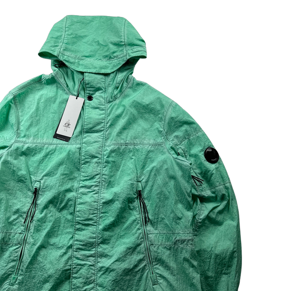 CP Company MTTN Teal Special Dyed Nylon Lens Viewer Hooded Jacket