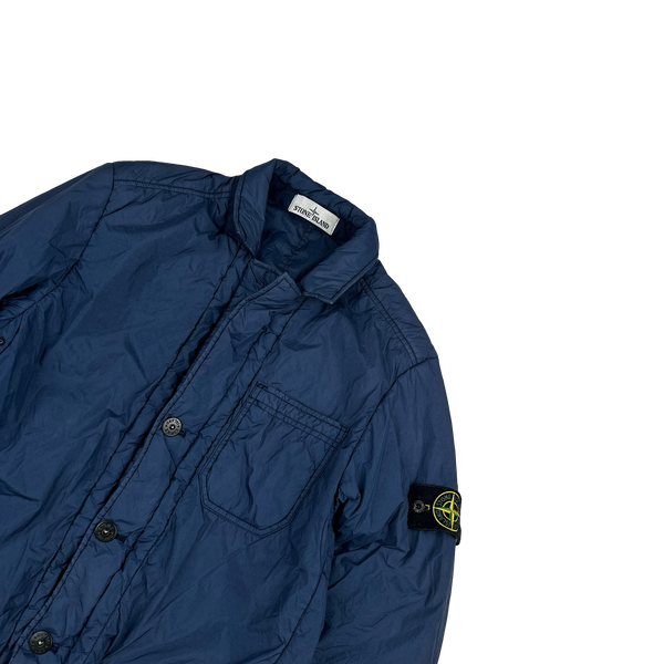 Stone Island Navy Garment Dyed Crinkle Reps Blazer - Small