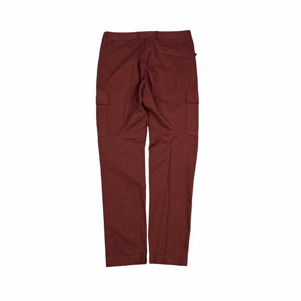 Stone Island 2021 Red Thick Cotton Cargo Trousers - 30"