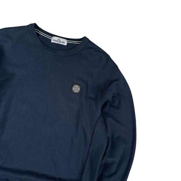 Stone Island 2012 Navy Patch Crewneck Jumper - XXL