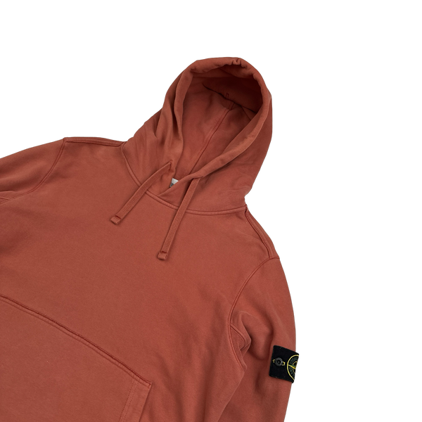 Stone Island Terracotta Cotton Pullover Hoodie - XL