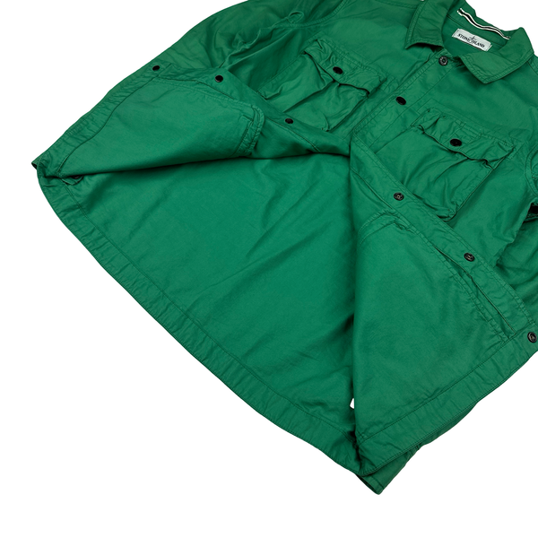 Stone Island 2013 Green Multipocket Cotton Shirt - Medium