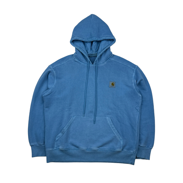 Carhartt Vista Blue Thick Cotton Patch Hoodie - Medium