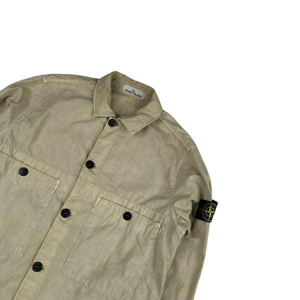 Stone Island 2021 Beige Cotton Overshirt - Small