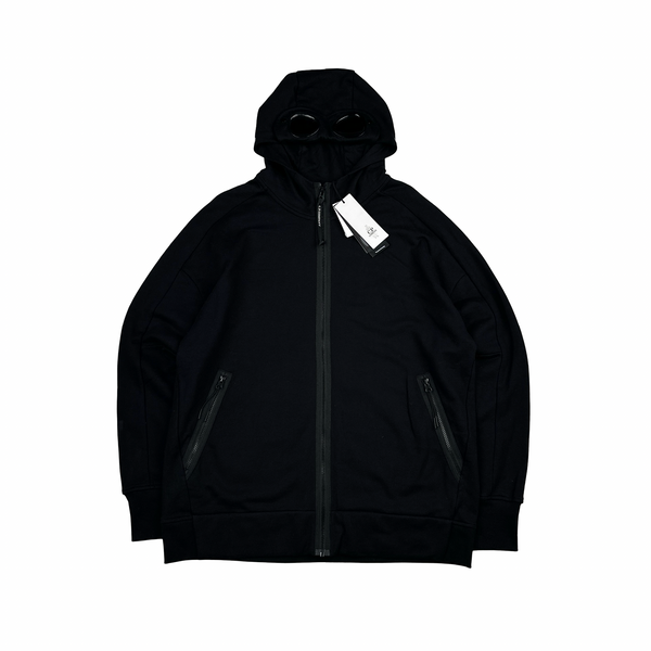 CP Company Black Cotton Goggle Hoodie - XXL