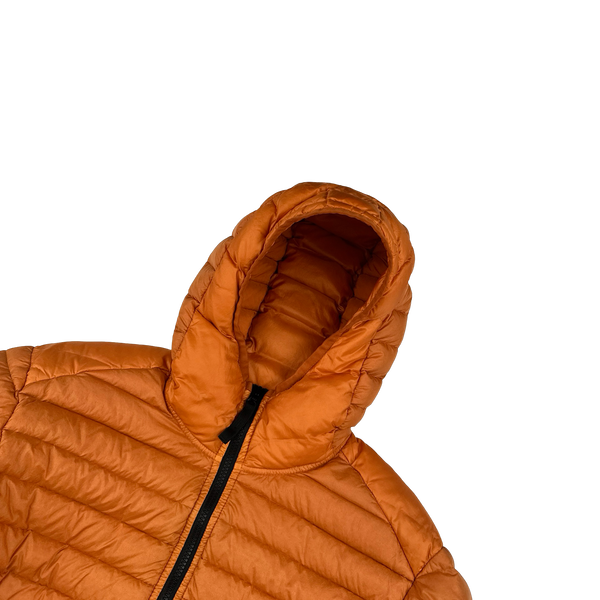 Stone Island 2023 Orange Loom Woven Down Puffer Jacket - Small