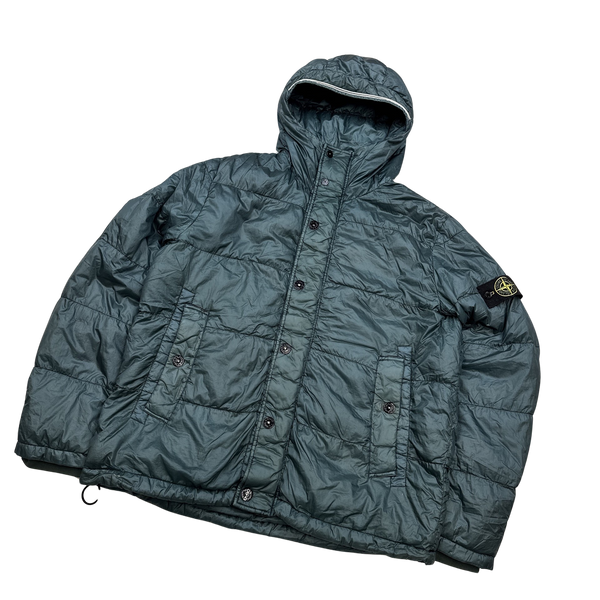 Stone Island 2013 Sea Foam Garment Dyed Puffer Jacket - XXL