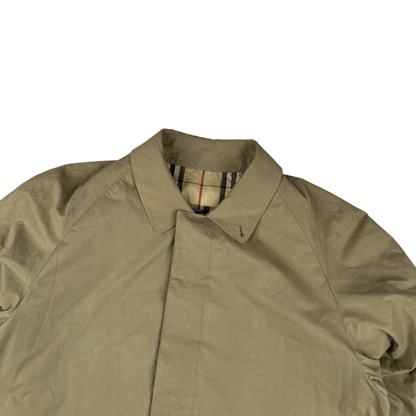 Burberry Nova Check Lined Tan Trench Coat - XL