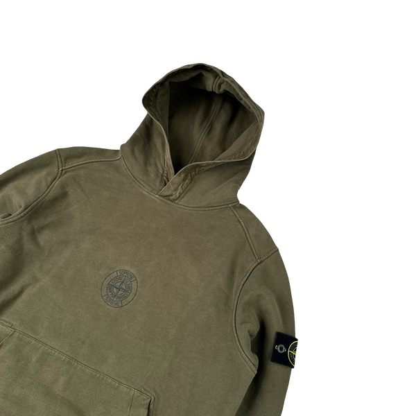Stone Island Supreme 2017 Khaki Reflective Hoodie - Large
