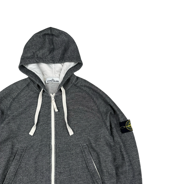 Stone Island 2016 Grey Waffle Knit Hoodie - Medium