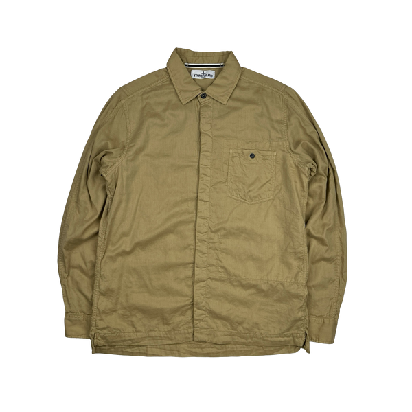Stone Island 2012 Yellow Linen Lightweight Shirt - Large