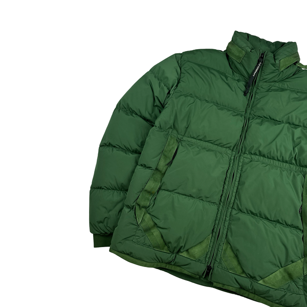 CP Company Green Down Filled Nycra R Puffer Jacket - Medium