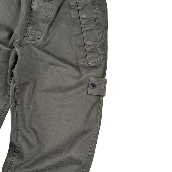 Stone Island 2020 Grey Ghost Cotton Cargo Trousers - Small