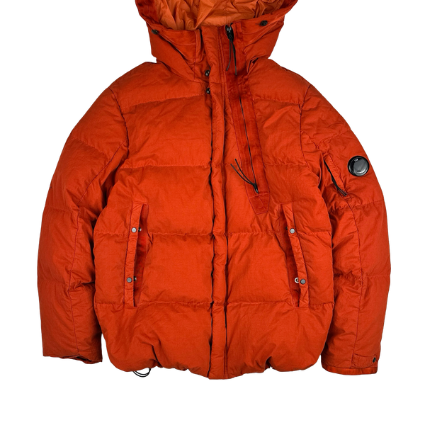 CP Company Orange 50 Fili Down Filled Puffer Jacket - Large
