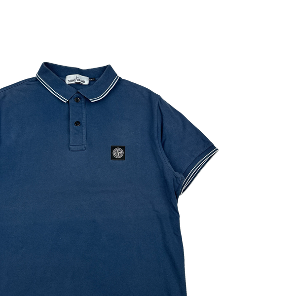 Stone Island 2018 Blue Short Sleeved Polo Top - XXL