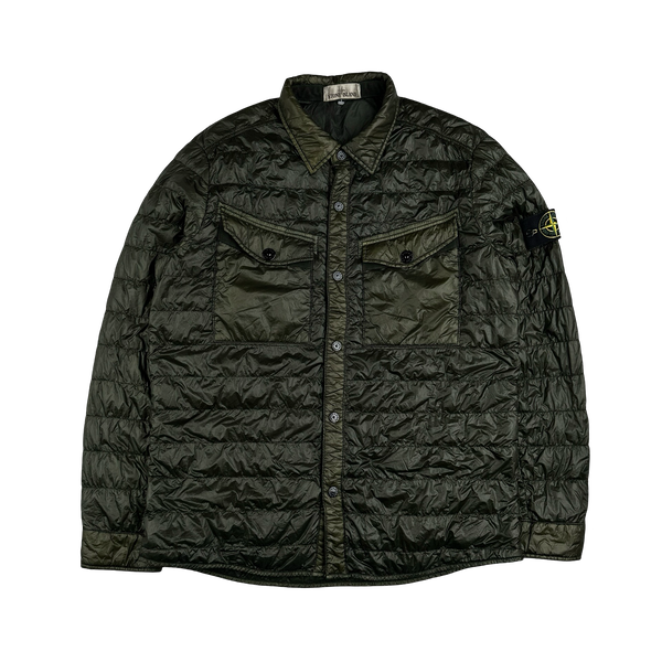Stone Island 2015 Dark Green Down Filled Overshirt - XL