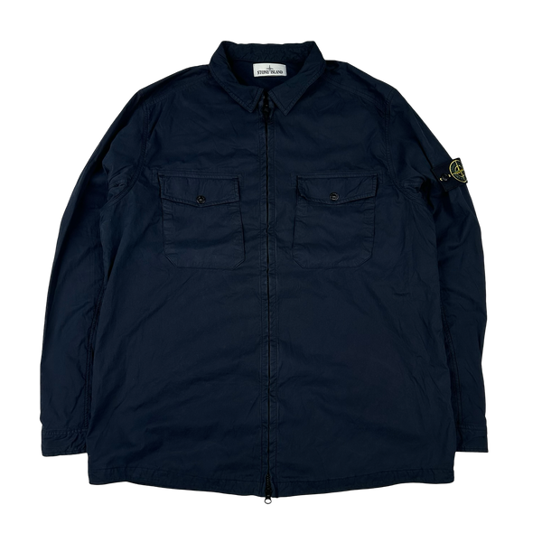 Stone Island 2014 Navy Double Lined Cotton Overshirt - 3XL