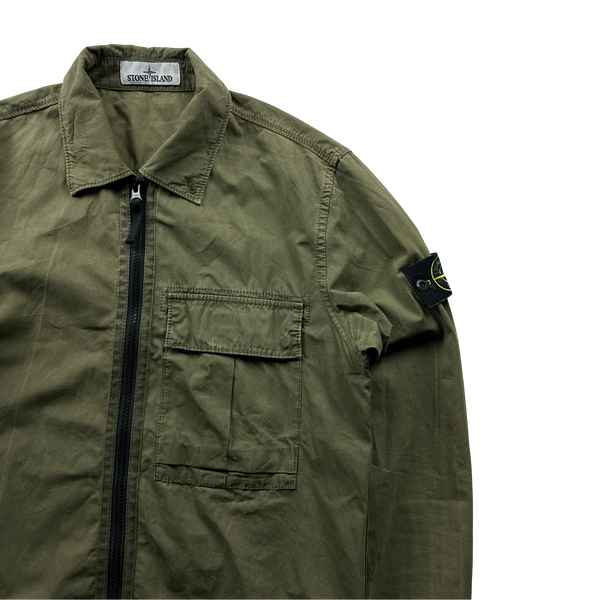 Stone Island 2019 Khaki Green Overshirt - Small